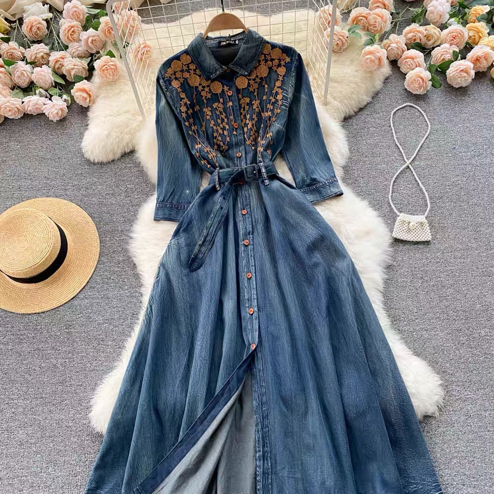 Amina denim dress DD4 images